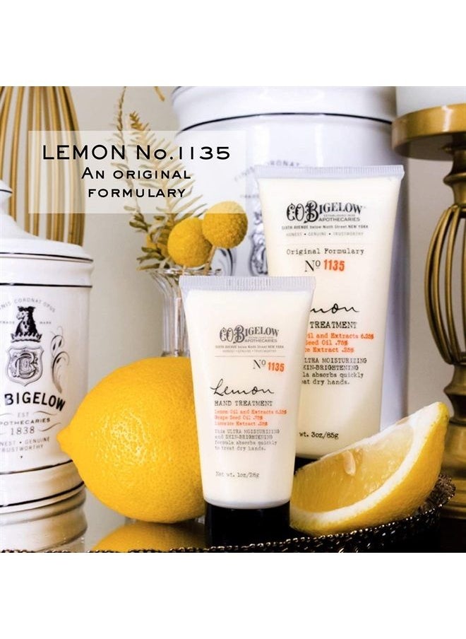 C.O. Bigelow Lemon Hand Treatment No 1135 - Hand Lotion for Dry Hands with Grape Seed Oil & Lemon Extract, Scented Lotion for Dry Skin, 3 Oz