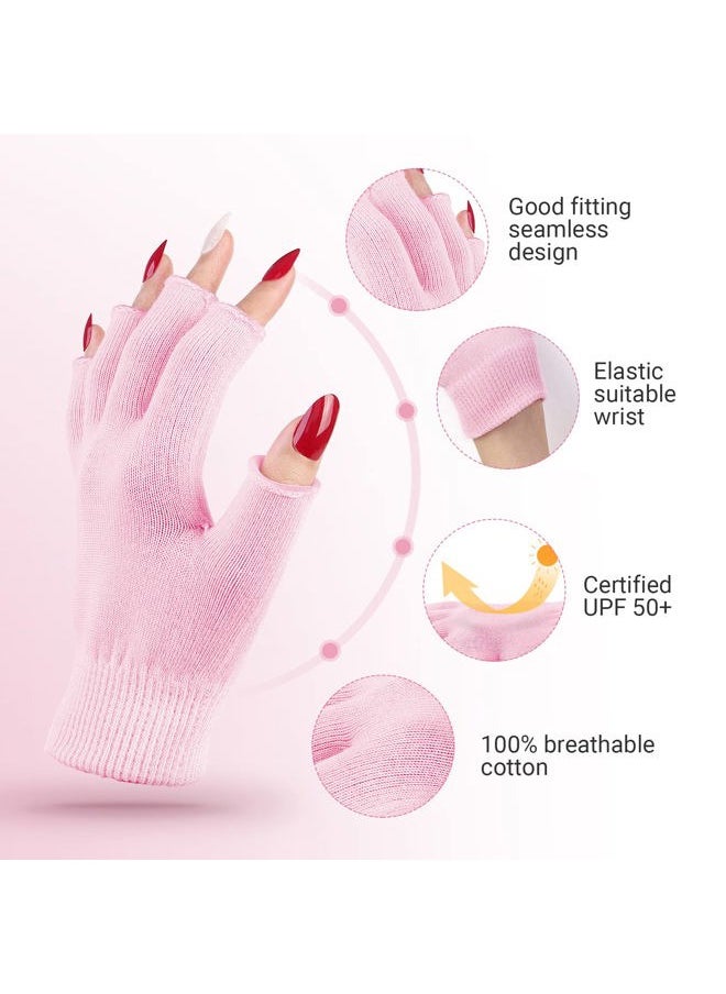 Melodysusie Moisturizing Gloves Fingerless Gloves for Women Moisture Gloves Soft Moisturizing Gloves Overnight for Dry Rough and Cracked Hands, Size S (L*W: 6.7in*3.8in)