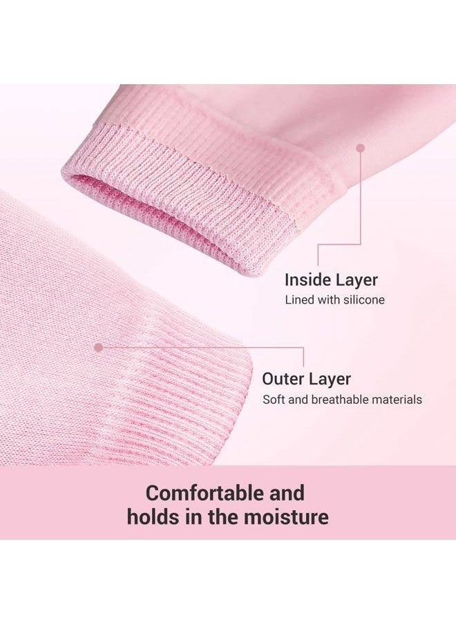 Melodysusie Moisturizing Gloves Fingerless Gloves for Women Moisture Gloves Soft Moisturizing Gloves Overnight for Dry Rough and Cracked Hands, Size S (L*W: 6.7in*3.8in)