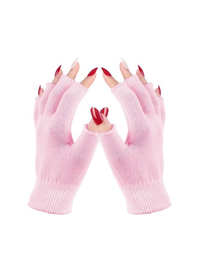 Melodysusie Moisturizing Gloves Fingerless Gloves for Women Moisture Gloves Soft Moisturizing Gloves Overnight for Dry Rough and Cracked Hands, Size S (L*W: 6.7in*3.8in)