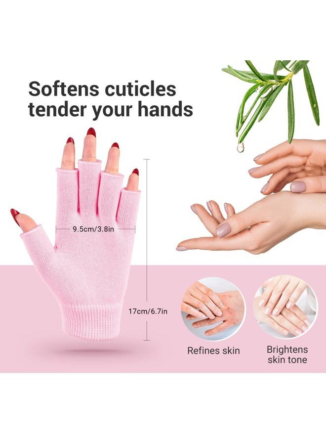 Melodysusie Moisturizing Gloves Fingerless Gloves for Women Moisture Gloves Soft Moisturizing Gloves Overnight for Dry Rough and Cracked Hands, Size S (L*W: 6.7in*3.8in)