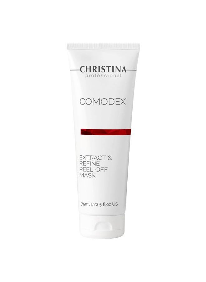 Comodex Extract & Refine Peel Off Mask with Salicylic Acid and Vitamin C | Facial Peeling for Blackhead Removal & Oil Absorbing Effect | For All Skin Types 75ml