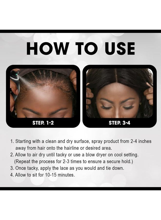 Wonder Lace Bond Adhesive Spray - Supreme (Extreme Firm Hold), 2.7 fl. oz./ 80ml | Fast Drying, No Residue, No Build up, Powerful Hold, All-Day Hold, Daily Wig Application