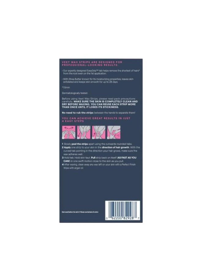 Leg and Body Hair Remover Cold Wax Strips, 40 ct (Pack of 2)