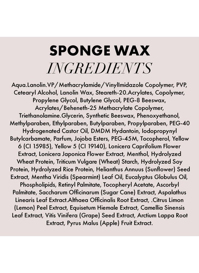 Sponge-Wax – Premium Men's Hair Styling Wax with Medium Hold & Semi-Matte Finish – 2oz