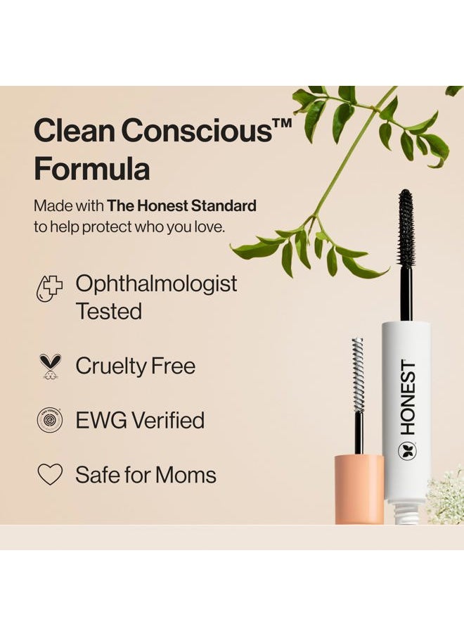 2-in-1 Extreme Length Clean Mascara + Lash Primer | Lengthening + Volumizing | EWG Verified + Cruelty Free | Black, .27 fl oz