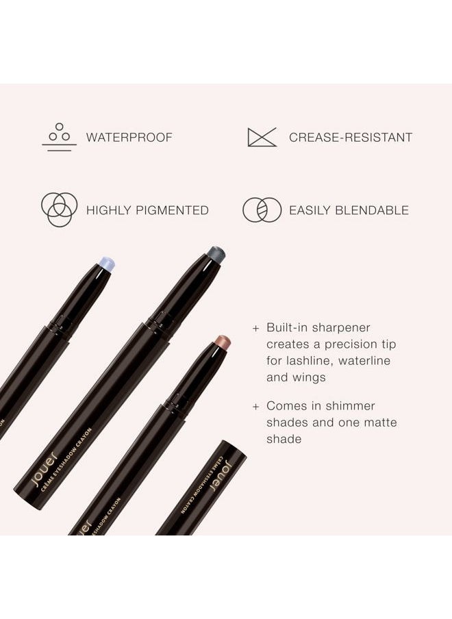 Crème Eyeshadow Crayon | Men & Women | Built-In Sharpener | Dermatologist Tested | Waterproof, Fast Drying & Crease Resistant Formula