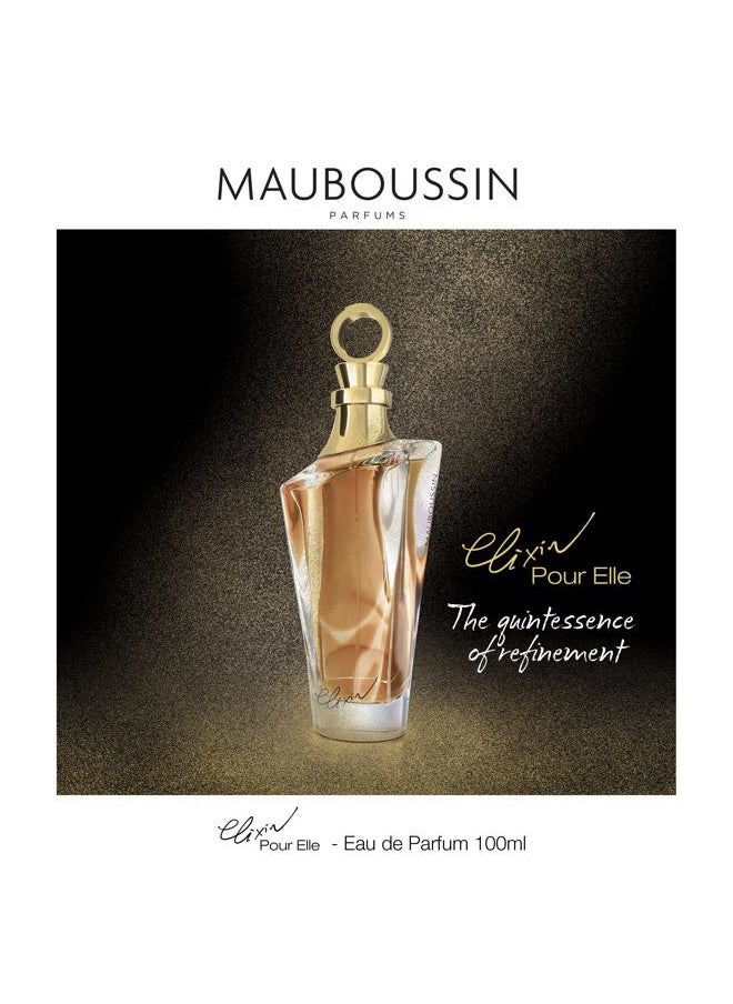 Elixir Pour Elle 100ml (3.3 Fl Oz) - Eau de Parfum for Women - Floral & Oriental Scents