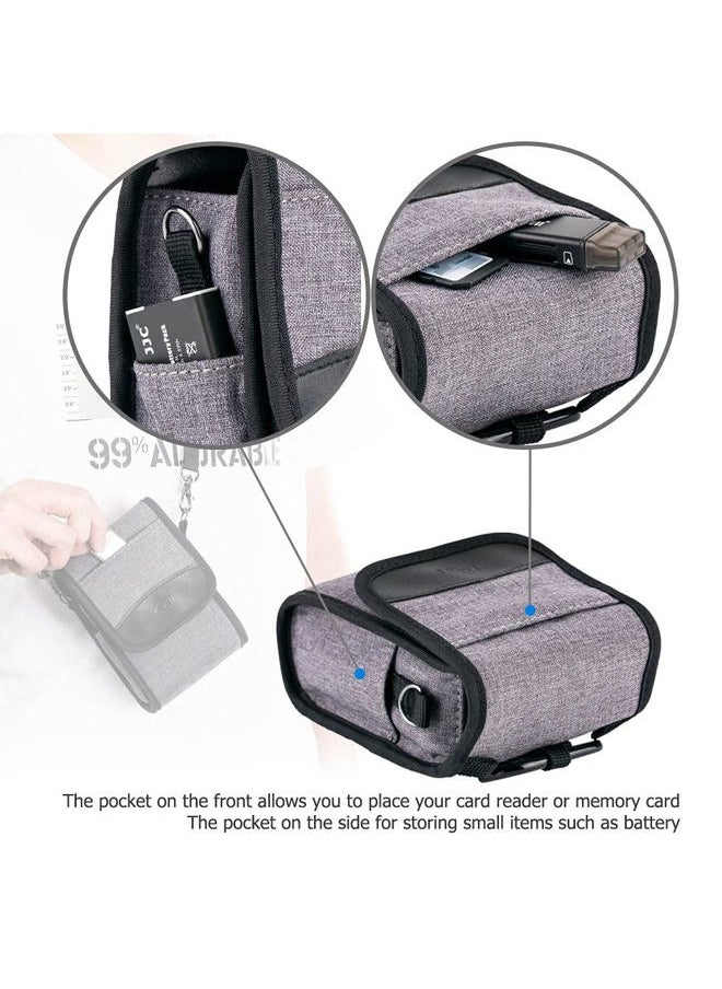 Compact Camera Pouch Case for Sony ZV-1II ZV-1F ZV1 RX100VII RX100VI RX100VA RX100V RX100IV III II Canon G7XIII II G9XII Olympus TG-7 TG-6 TG-5 Ricoh GRIII HDF GRIIIx HDF GR IIIx GRIII GR3