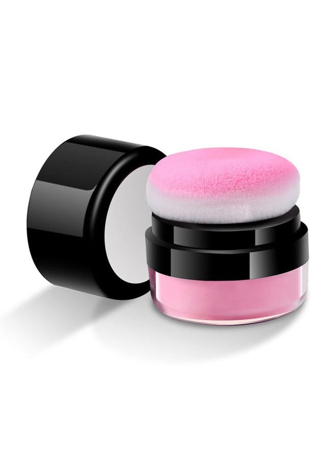 Loose Powder Air Cushion Blush Natural Blusher Bright Shimmer Face for Cheek Highly Pigmented Makeup(03#)