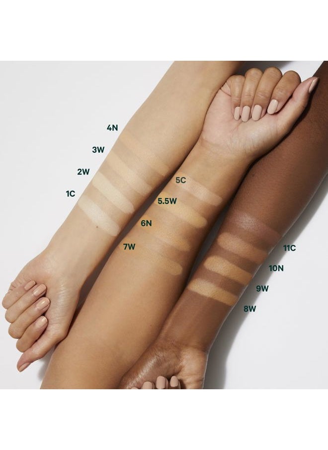 Bio Powder Foundation, Lightweight & Hydrating Foundation For Perfecting & Smoothing Skin, Semi-Matte Finish, Vegan & Cruelty-free, 5C