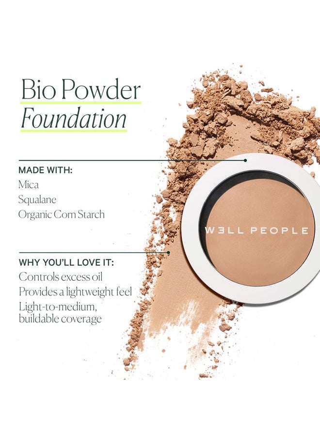 Bio Powder Foundation, Lightweight & Hydrating Foundation For Perfecting & Smoothing Skin, Semi-Matte Finish, Vegan & Cruelty-free, 5C