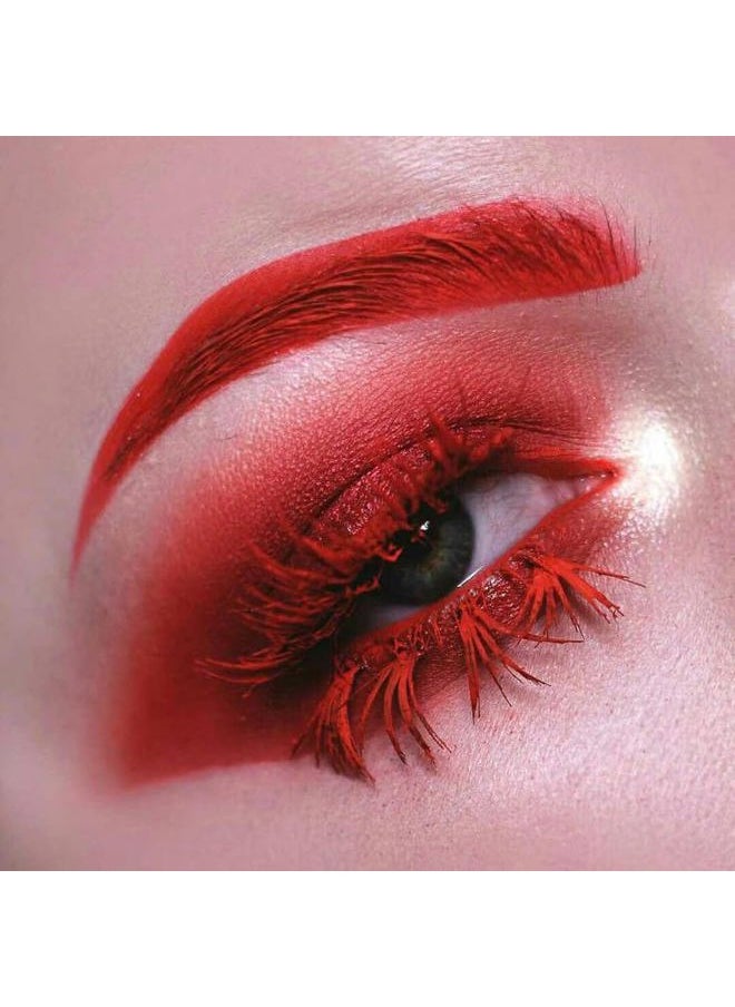 Red Mascara for Eyelashes, Waterproof Colored Mascara Long Lasting Smudgeproof Color Mascara for Women Fast Dry Lengthening Eye Makeup Party Stage Use