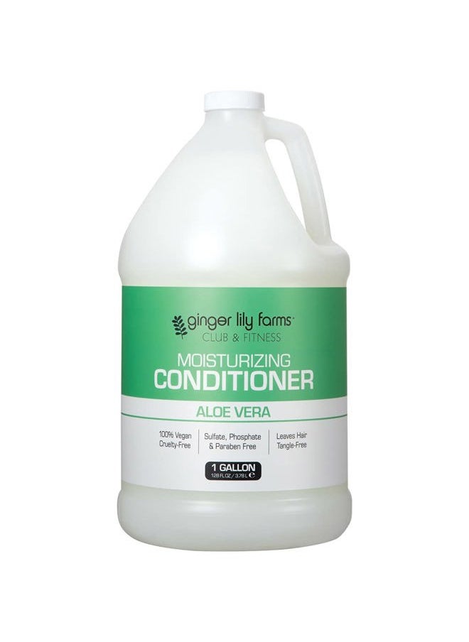 Club & Fitness Moisturizing Conditioner for Dry Hair, 100% Vegan & Cruelty-Free, Aloe Vera Scent, 1 Gallon (128 fl oz) Refill, white