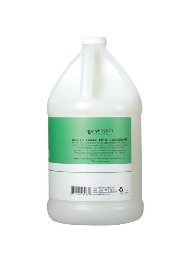 Club & Fitness Moisturizing Conditioner for Dry Hair, 100% Vegan & Cruelty-Free, Aloe Vera Scent, 1 Gallon (128 fl oz) Refill, white