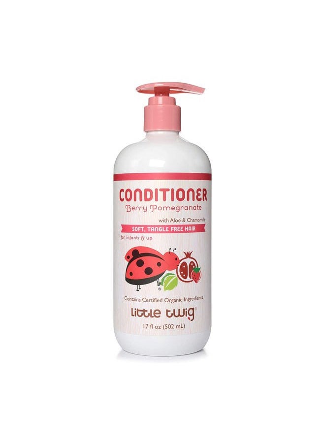Detangling Conditioner, Natural Conditioner with Plant Derived Formula, Hair Conditioner with Essential Oils and Extracts, Suitable for Whole Family, Berry Pomegranate, 17 fl oz.