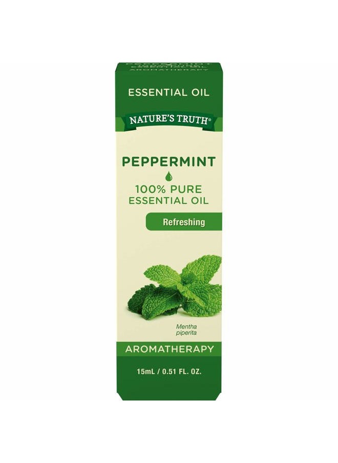 Aromatherapy 100% Pure Essential Oil, Peppermint, 0.51 Fluid Ounce