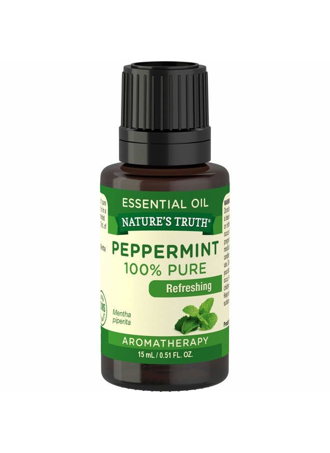 Aromatherapy 100% Pure Essential Oil, Peppermint, 0.51 Fluid Ounce