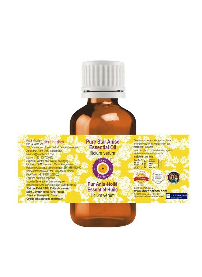 Deve Herbes Pure Star Anise Essential Oil 15ml (0.50 oz)