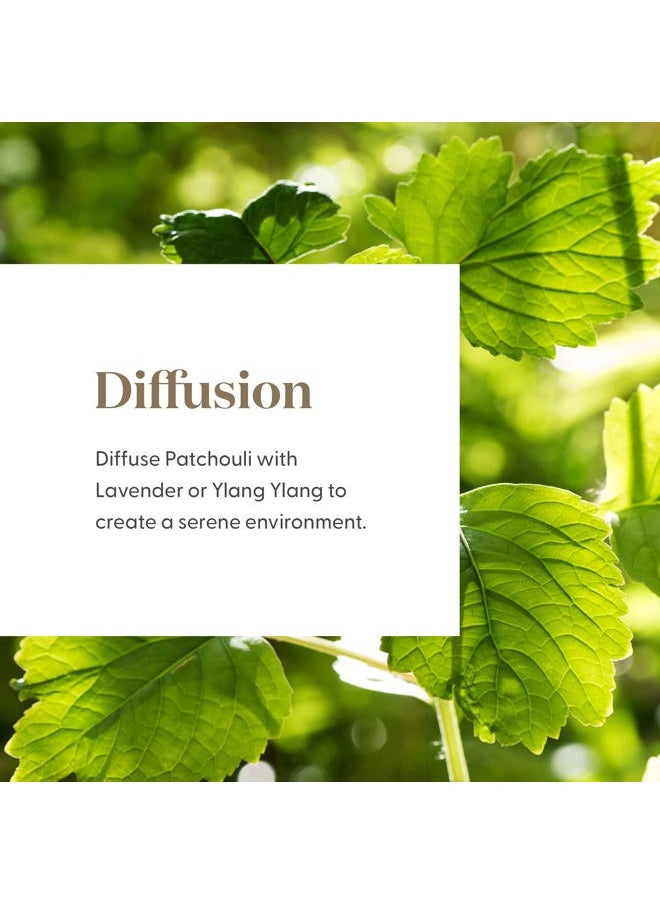 Patchouli Essential Oil 15ml - Pure, Earthy Aroma for Relaxation, Meditation, Peace, and Grounding - Premium Quality