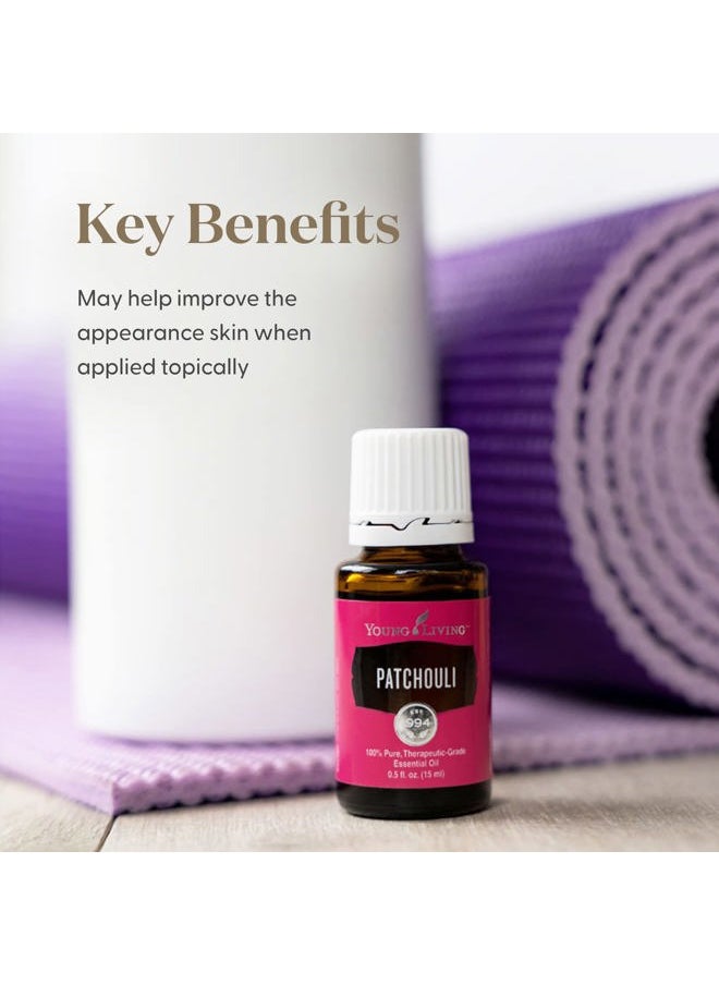 Patchouli Essential Oil 15ml - Pure, Earthy Aroma for Relaxation, Meditation, Peace, and Grounding - Premium Quality
