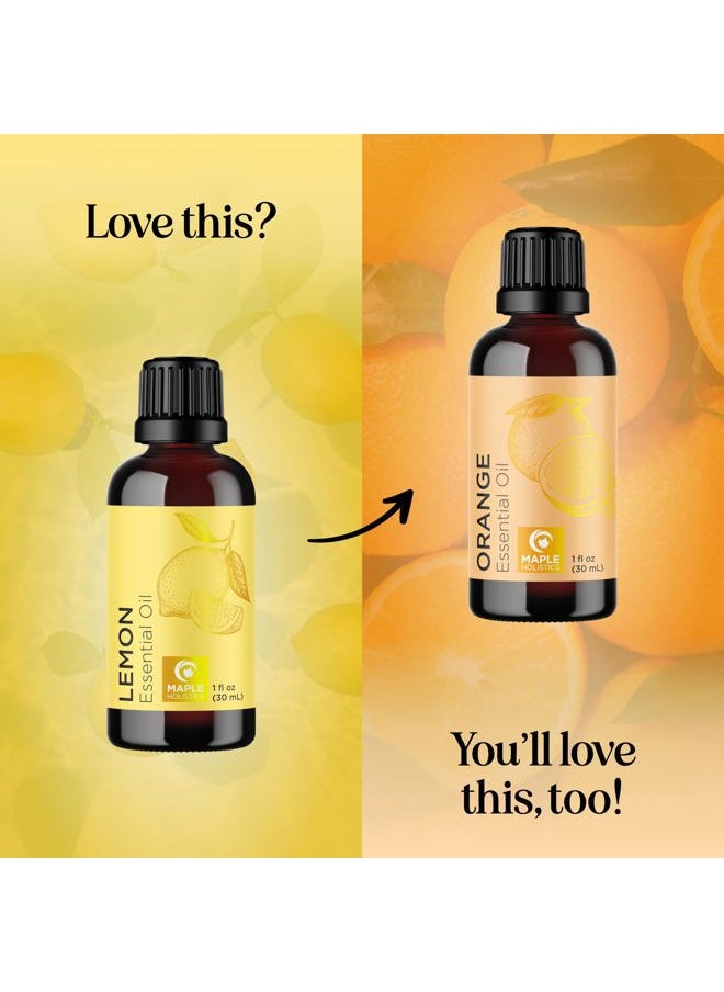 Pure Lemon Essential Oil - Invigorating Lemon Oil for Diffuser Aromatherapy Cleaning & Beauty DIYs for Hair Skin & Nails - Premium Grade Vegan Non-GMO in Glass Bottle for Aromatherapy & Wellness