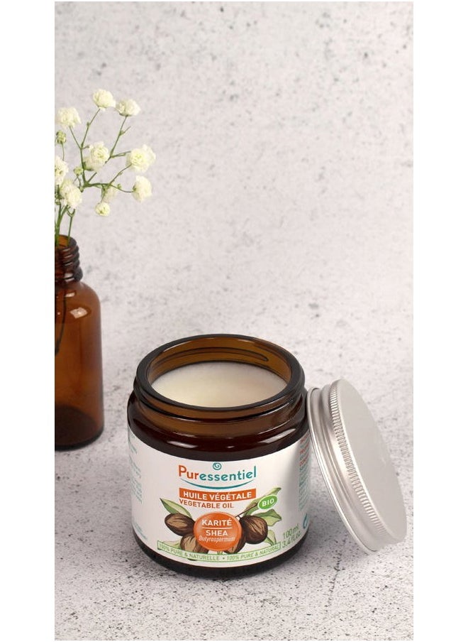 Organic Carrier Oil - Pure, Natural, and Organically Made - Beneficial Blend of Vegetable Oil and Essential Oils - Facilitates Healthy Absorption of Ingredients - Shea - 3.38 oz