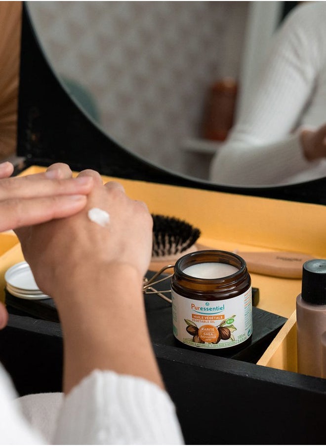 Organic Carrier Oil - Pure, Natural, and Organically Made - Beneficial Blend of Vegetable Oil and Essential Oils - Facilitates Healthy Absorption of Ingredients - Shea - 3.38 oz