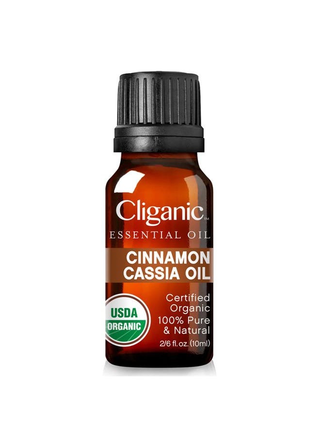 Organic Cinnamon Cassia Essential Oil, 100% Pure Natural Undiluted, for Aromatherapy | Non-GMO Verified