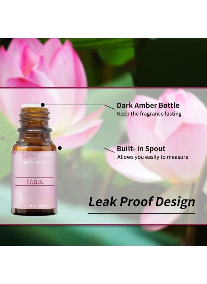 Lotus Essential Oil 100% Pure, Undiluted, Natural, Organic Aromatherapy Lotus Oils 10ML for Diffuser Soap Candle Making Home