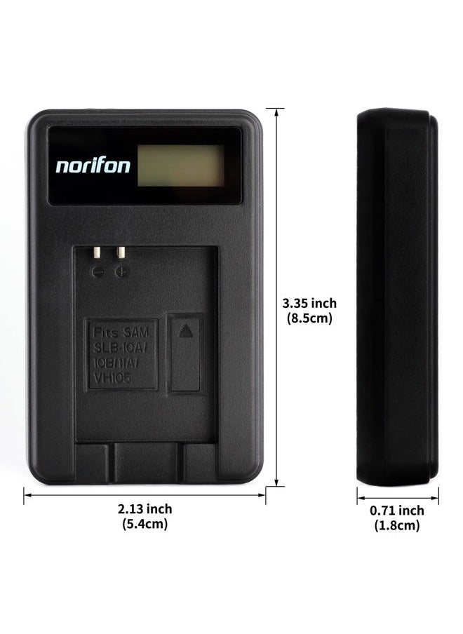 SLB-11A LCD USB Charger for Samsung CL65, CL80, EX1, HZ25W, HZ30W, HZ35W, HZ50W, ST1000, ST5000, ST5500, TL240, TL320, TL350, TL500, WB1000, WB2000, WB5000, WB5500, WB600, WB610 Camera and More