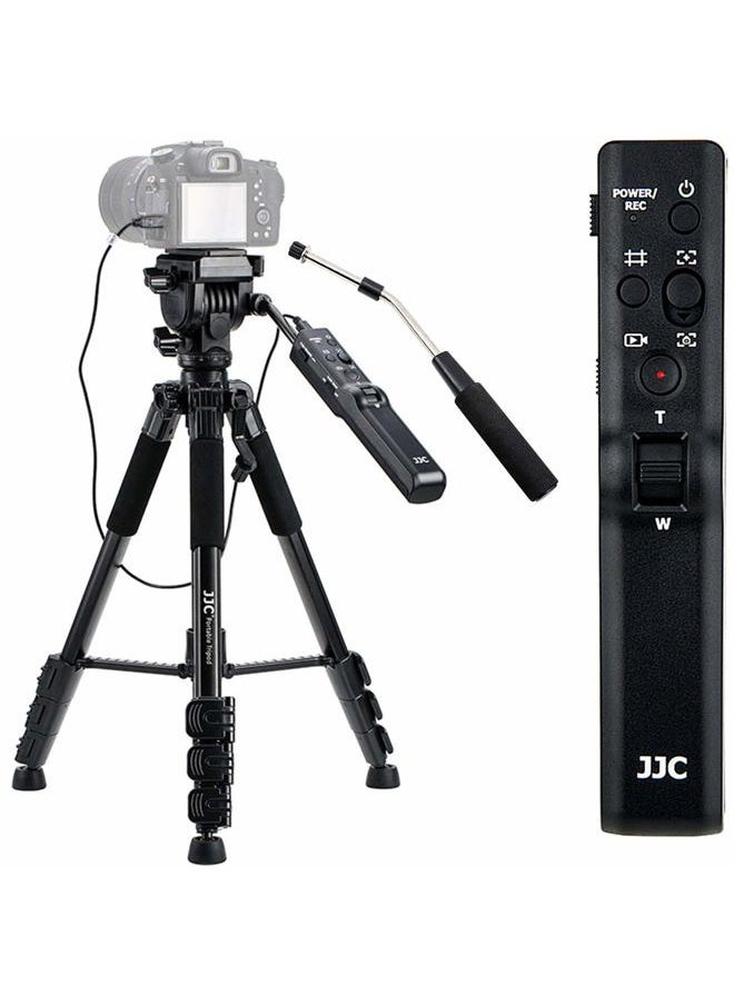 Video Remote Control Tripod for Sony FDR-AX53 AX43 AX33 AX100 AX700 HDR-CX405 CX455 CX440 CX675 Camcorder Handycam RX10M4 RX10M3 RX10M2 RX100M7 RX100M6 HX99 HX90V HX80 HX60V HX50V HX400V HX300 Camera
