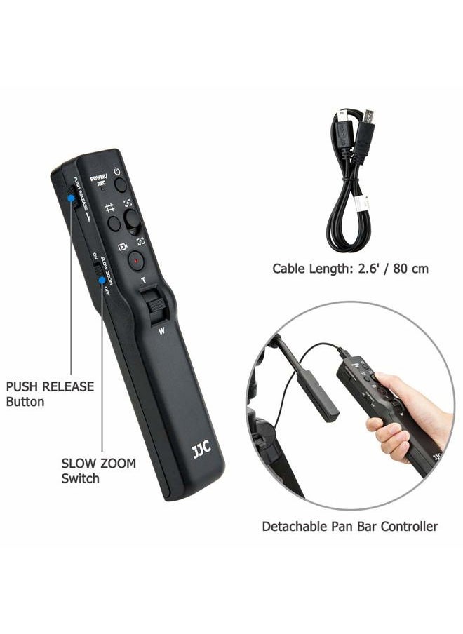 Video Remote Control Tripod for Sony FDR-AX53 AX43 AX33 AX100 AX700 HDR-CX405 CX455 CX440 CX675 Camcorder Handycam RX10M4 RX10M3 RX10M2 RX100M7 RX100M6 HX99 HX90V HX80 HX60V HX50V HX400V HX300 Camera