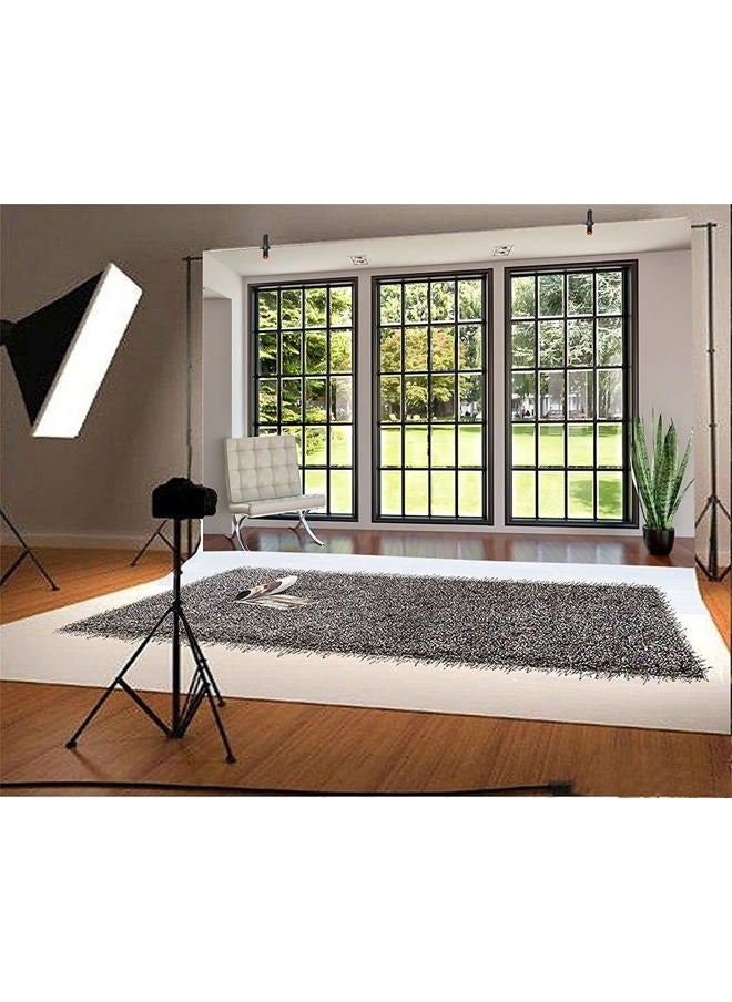 7x5ft Business Office French Sash Window Backdrop Living Room Sofa Plant Photography Background Interior Casement Work at Home Modern Flat Furniture Apartment Decoration Residence Villa Props