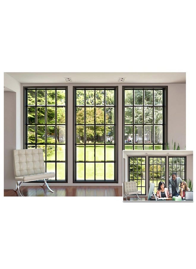 7x5ft Business Office French Sash Window Backdrop Living Room Sofa Plant Photography Background Interior Casement Work at Home Modern Flat Furniture Apartment Decoration Residence Villa Props