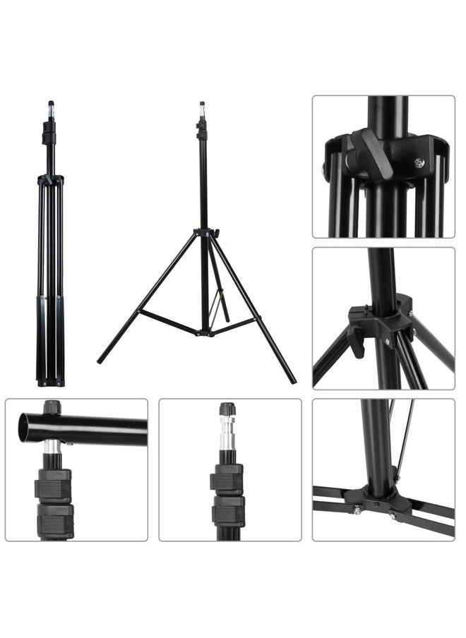 Photo Video Studio 10x7ft(WxH) Adjustable Backdrop Support System Kit Background Stand with Carry Bag