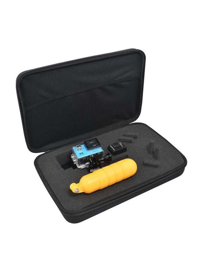 Large Carrying Case with Customizable Foam Protective Storage Case Compatible with GoPro 13/12, osmo Pocket 3, Action 5, insta360, LCD SD Cards Batteries Feiyu Gimbal Digital Sports Camera Case