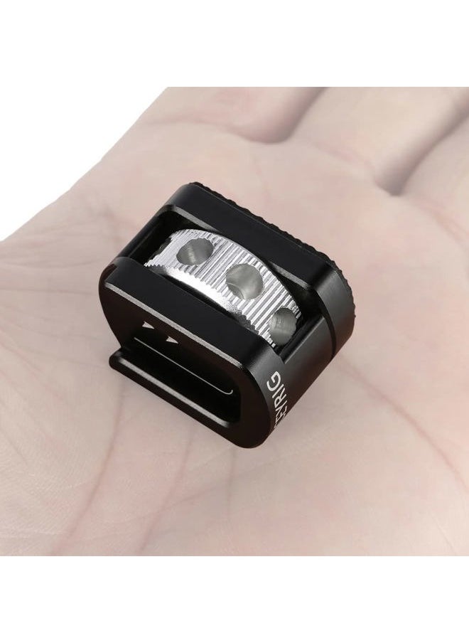 Cold Shoe Adapter for 1/4''-20 Thread, Thumbscrew Easy Mounting Cold Shoe Base for Microphone Flash LED Video Light - 499