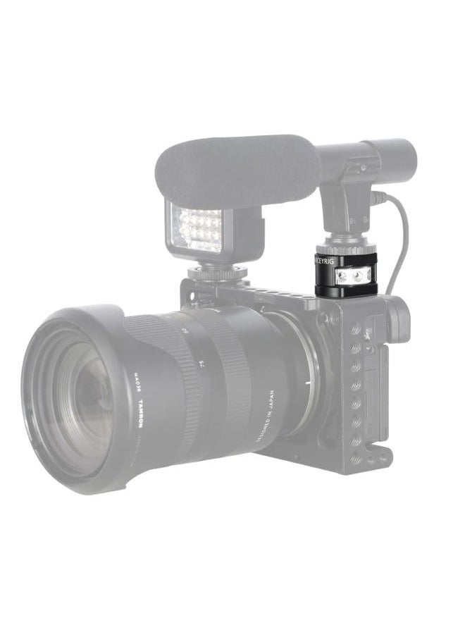 Cold Shoe Adapter for 1/4''-20 Thread, Thumbscrew Easy Mounting Cold Shoe Base for Microphone Flash LED Video Light - 499