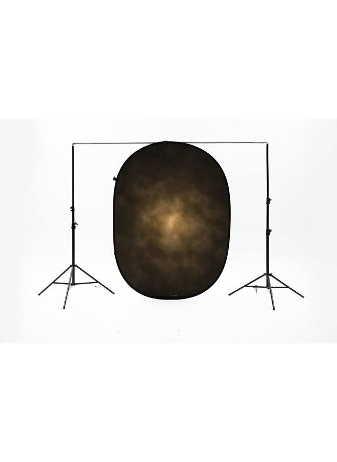 Collapsible Backdrop Pop Up Photography Backdrops Grey&Brown Portable Background for Headshot, for Portrait Photography, 5x6.5ft
