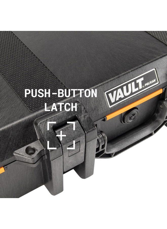 Vault by Pelican - V700 Multi-Purpose Hard Case with Foam - Tripod, Equipment, Electronics Gear, Instrument, and More (Black)
