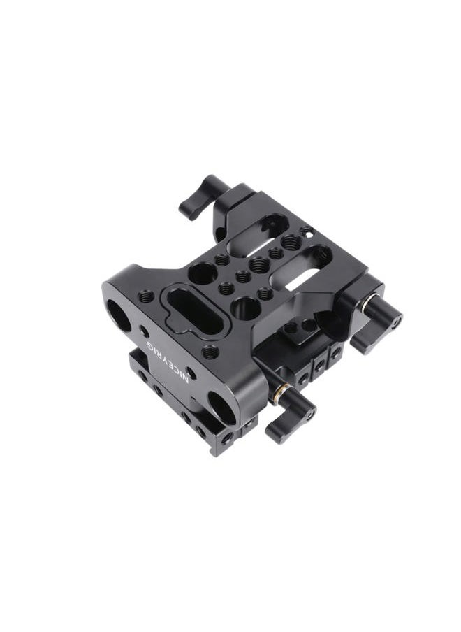 15mm Rod Rail Riser Support System for Manfrotto Standard, 29mm Height Adjustment Universal for DSLR Shoulder Rig, Lens Support, Follow Focus - 546