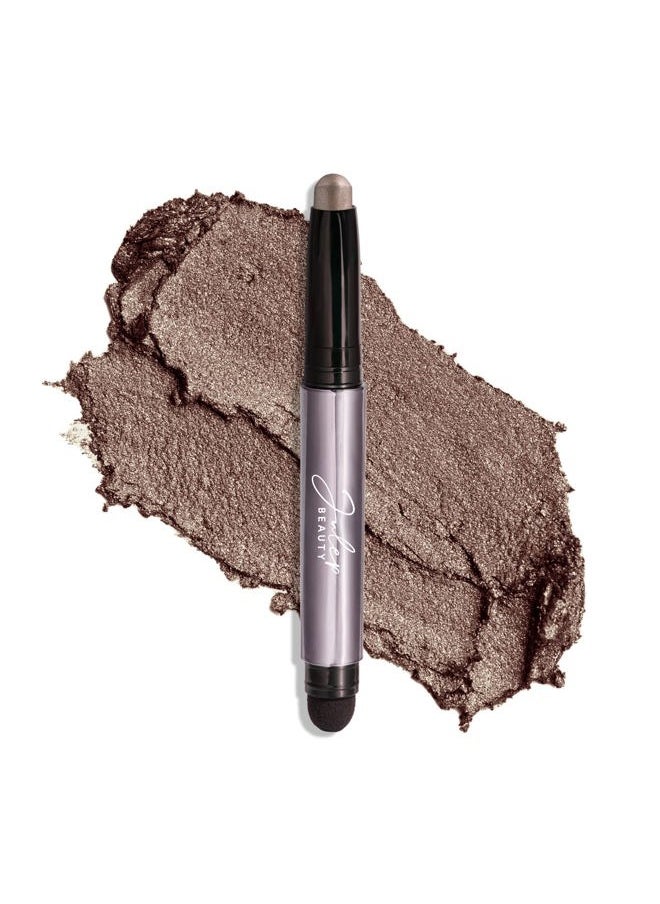 Eyeshadow 101 Crème-to-Powder Waterproof Eyeshadow Stick – Taupe Shimmer – Long-Lasting, Crease-Proof, Soft Grey Shimmer Eyeshadow with Built-in Smudger