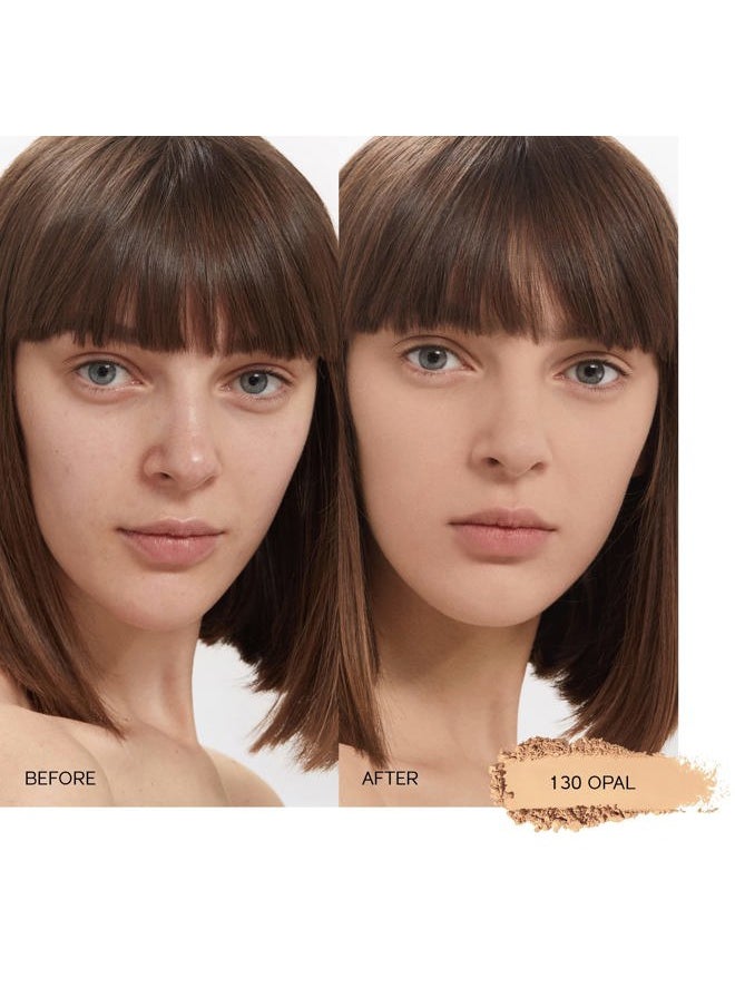 Synchro Skin Self-Refreshing Custom Finish Powder Foundation - 24-Hour Sheer-to-Medium Buildable Coverage with Shine Control - Smudge Proof & Non-Comedogenic - Opal 130