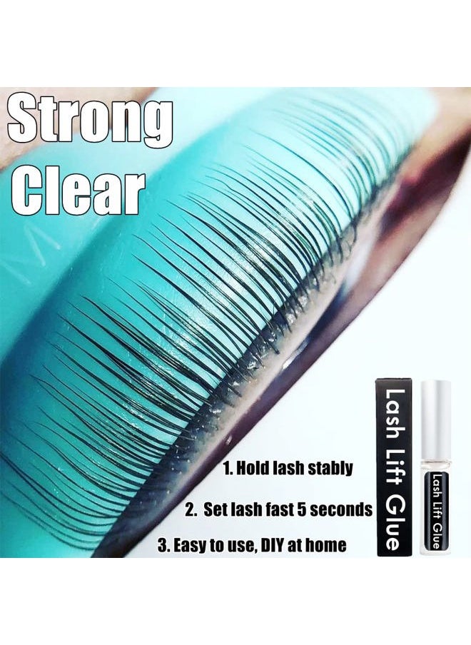 Clear Lash Lift Glue Strong Brow Lamination and Eyelash Perm Adhesive -5 Seconds to Set Them In Place, Satisfying Eyelash Lifting Without Hair Popping Off More 100 Applications