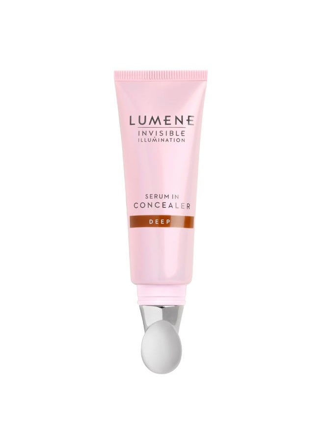 Invisible Illumination Serum in Concealer - Vitamin E Hydrating Concealer - Lightweight Color Corrector for Dark Circles - Multi-Use Makeup Hybrid - Deep (10ml)