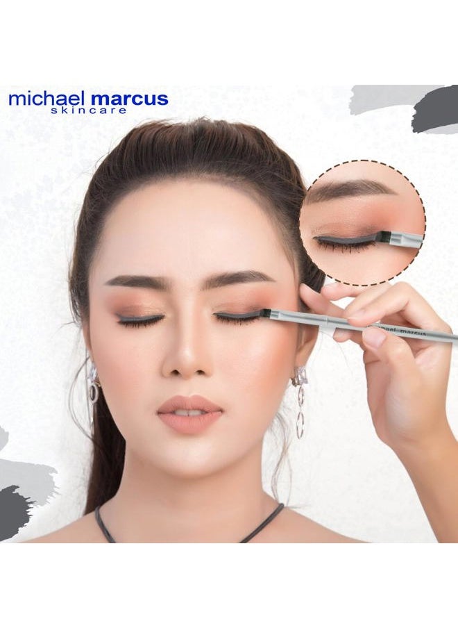 Makeup Cake Eye Liner & Eyeliner Brush (Fantasia) - Water Activated Dry Pressed, Long-Lasting & Smudge Resistant Eyeliner - Cruelty & Paraben Free - For Beginner & Pro Makeup Artist
