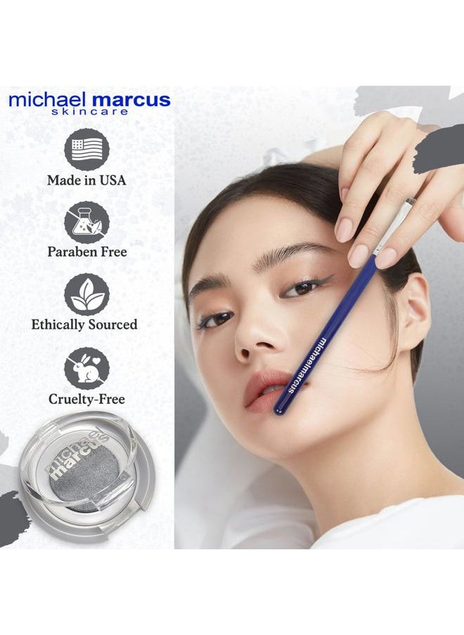 Makeup Cake Eye Liner & Eyeliner Brush (Fantasia) - Water Activated Dry Pressed, Long-Lasting & Smudge Resistant Eyeliner - Cruelty & Paraben Free - For Beginner & Pro Makeup Artist