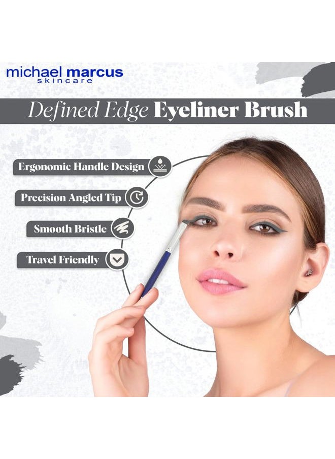 Makeup Cake Eye Liner & Eyeliner Brush (Fantasia) - Water Activated Dry Pressed, Long-Lasting & Smudge Resistant Eyeliner - Cruelty & Paraben Free - For Beginner & Pro Makeup Artist