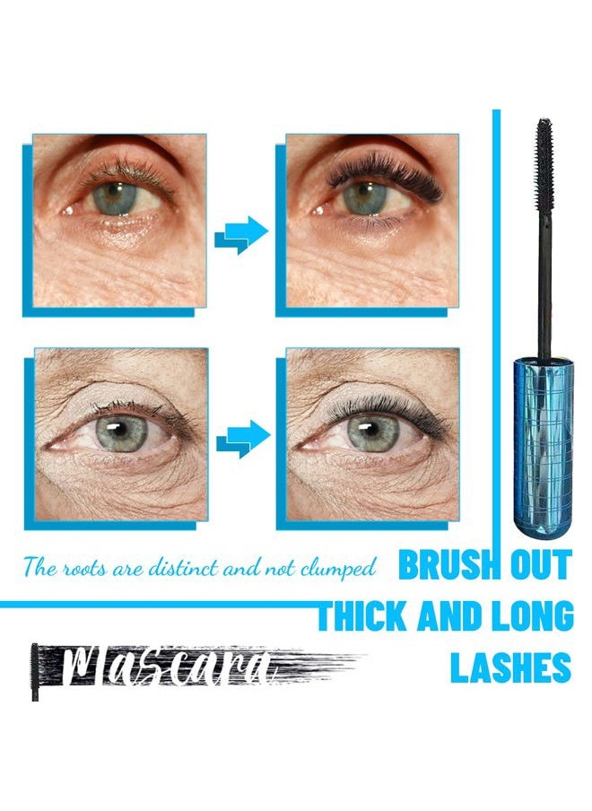 Mascara for Older Women 60 Plus, Mascara for Women over 60 with Thinning Lashes, Waterproof Hypoallergenic Tubing Mascaras Black Volume and Length for Sensitive Eyes (1 Pack)